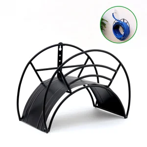 Urban Plant Wall Mount Garden Hose Hanger (Black)
